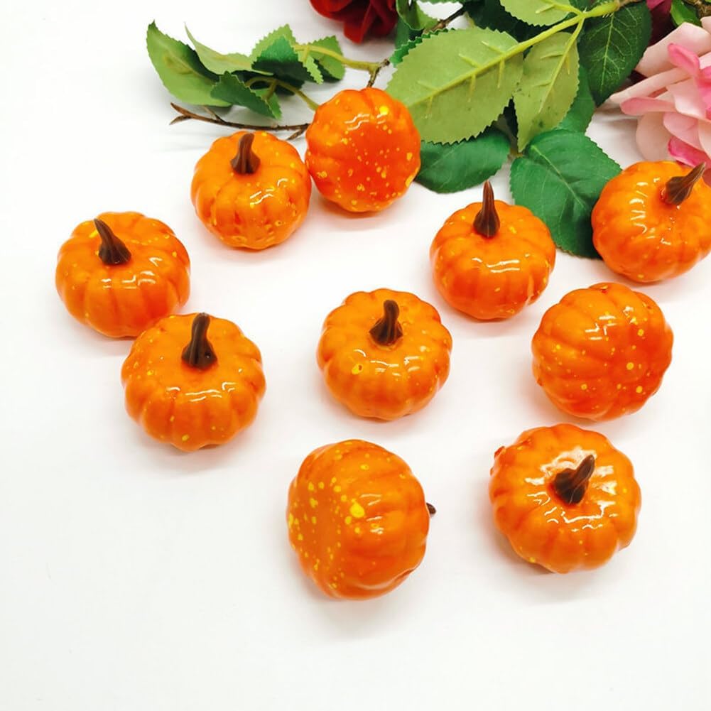 12PCS Artificial Pumpkins for Halloween and Thanksgiving Decor 1