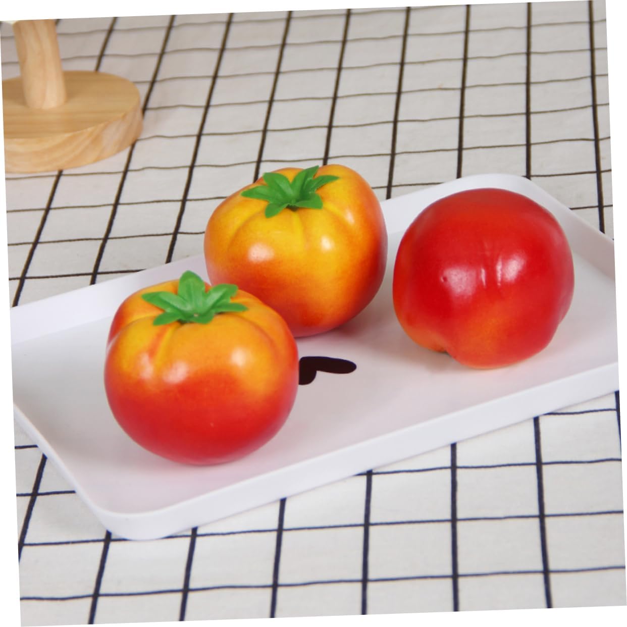 Zerodeko Realistic Foam Tomato Decor Models 4pcs