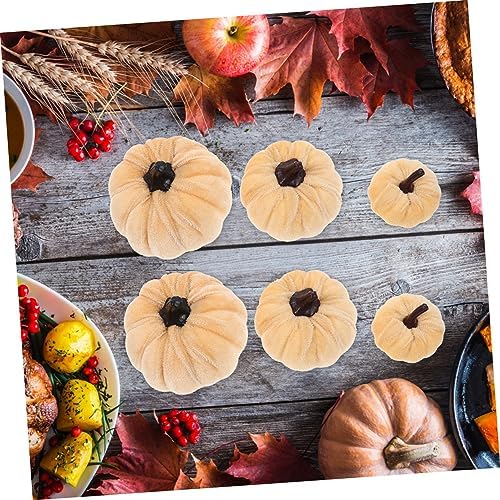 6pcs Decorative Artificial Pumpkins for Halloween Fall Centerpieces