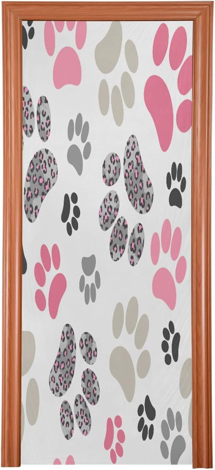 Susiyo Pink Cats Paws Halloween Door Cover