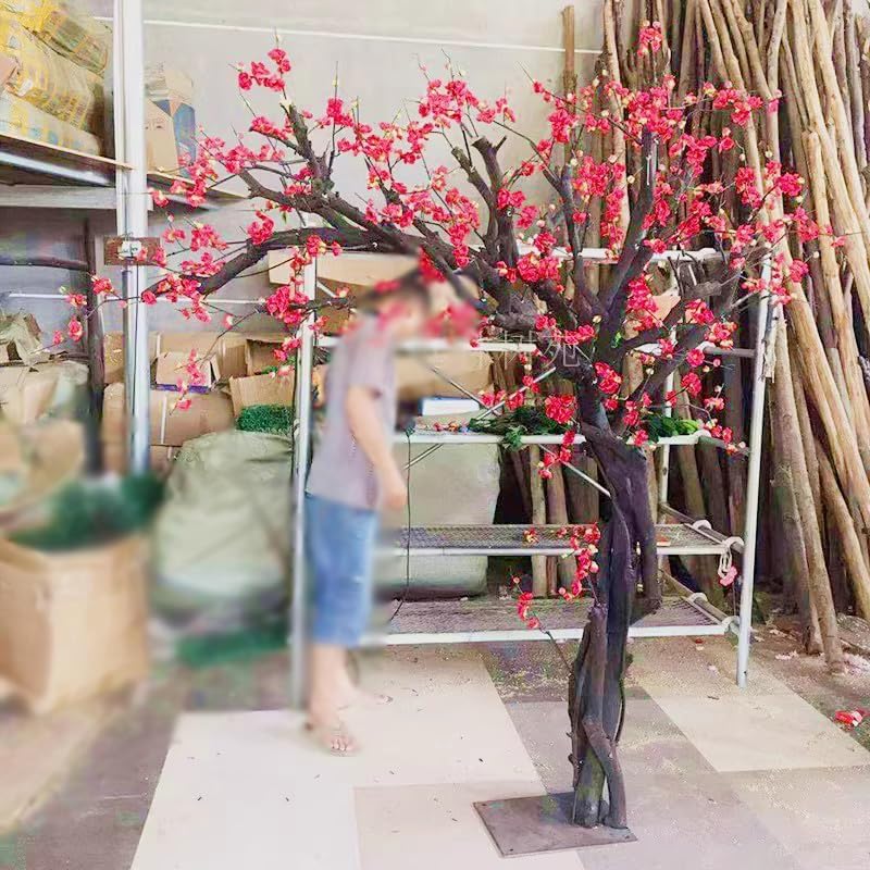 QIUPAI Artificial Plum Blossom Tree 1mx08m