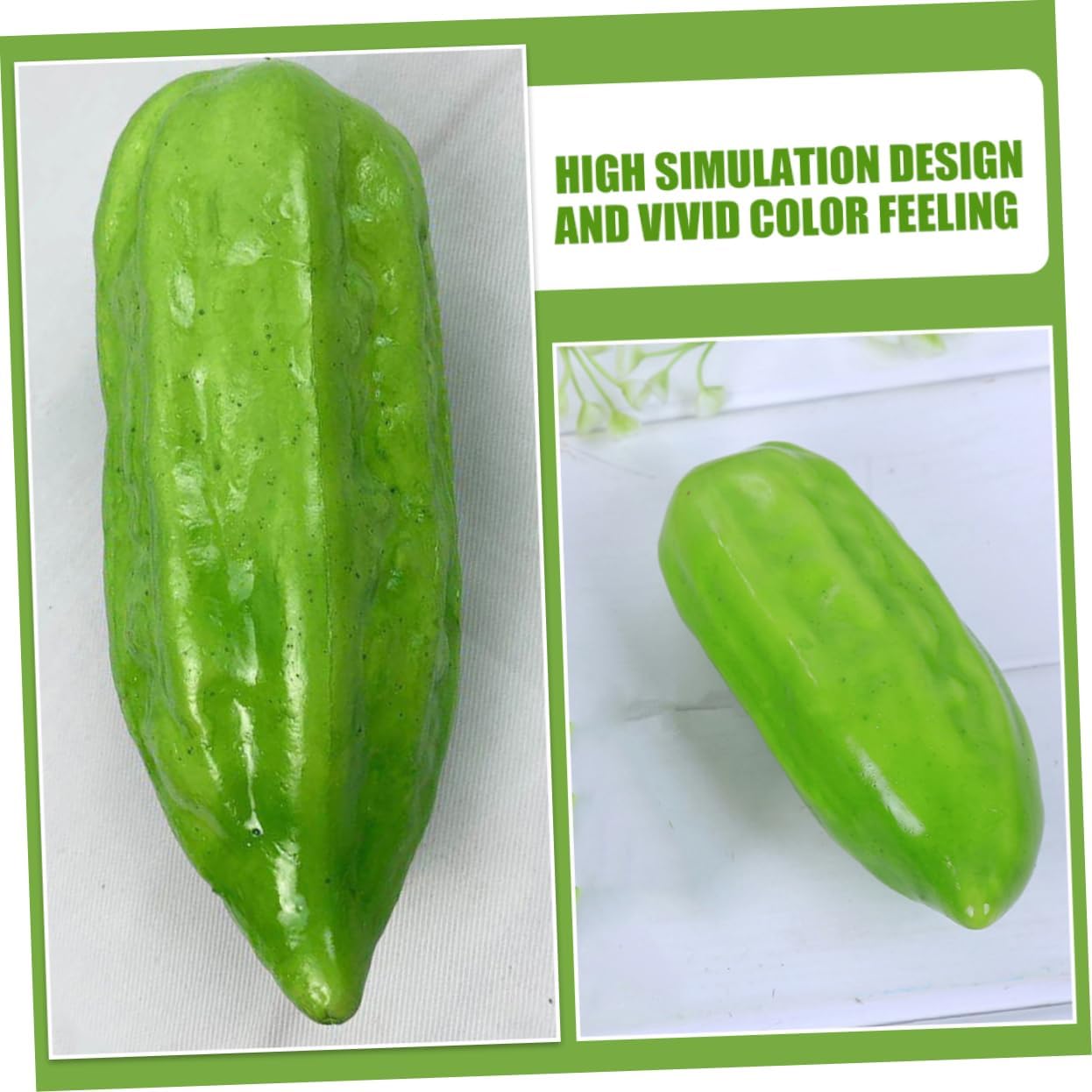 LIFKOME 3pcs Artificial Bitter Gourd Models