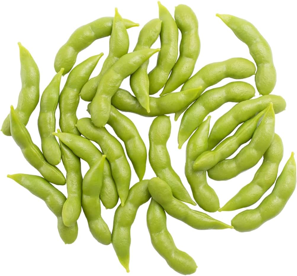 Realistic Soybean Model 30pcs Green Artificial Vegetable Decor