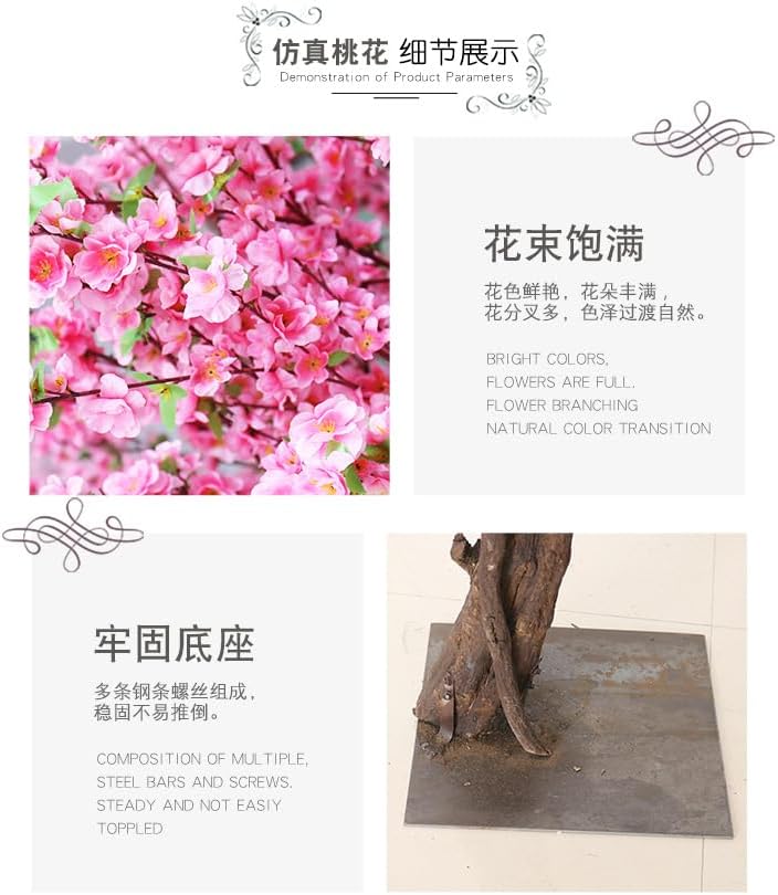 6FT Artificial Cherry Blossom Tree with Natural Wood Trunk