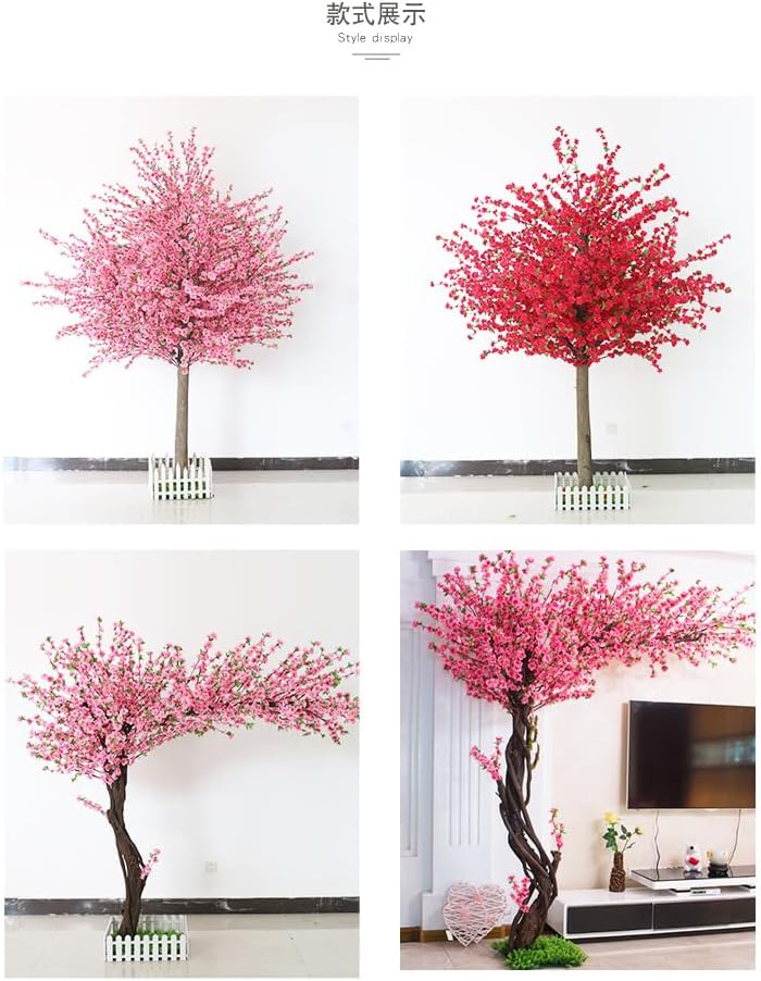 6FT Artificial Cherry Blossom Tree with Natural Wood Trunk