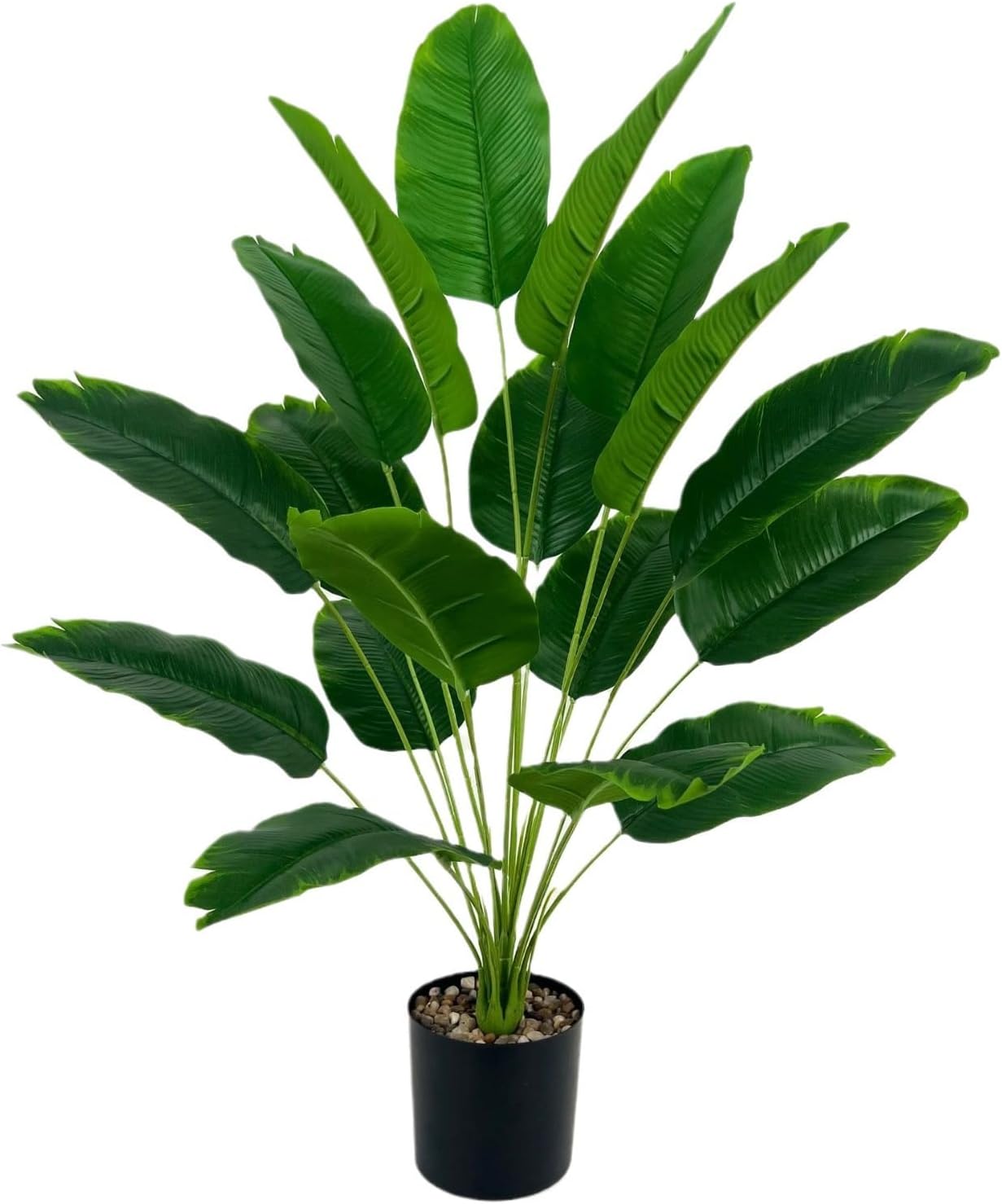 Artificial Bird of Paradise Plant 28 In 18 Trunks Faux Palm Tree