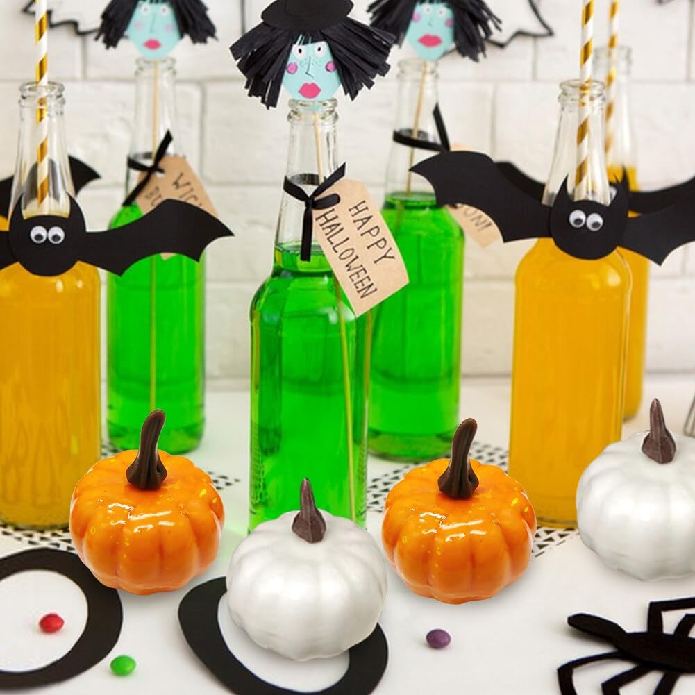 12PCS Artificial Pumpkins for Halloween and Thanksgiving Decor 1