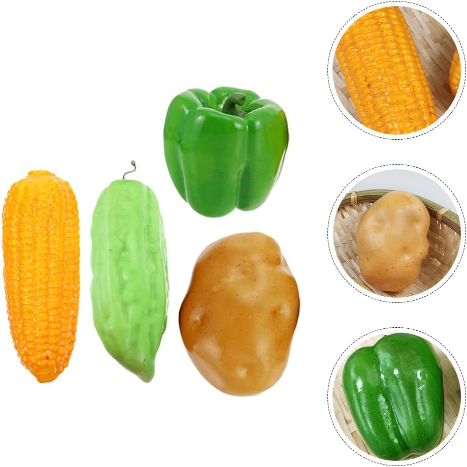 LOGOFUN 8Pcs Artificial Vegetable Props for Home Kitchen Photography