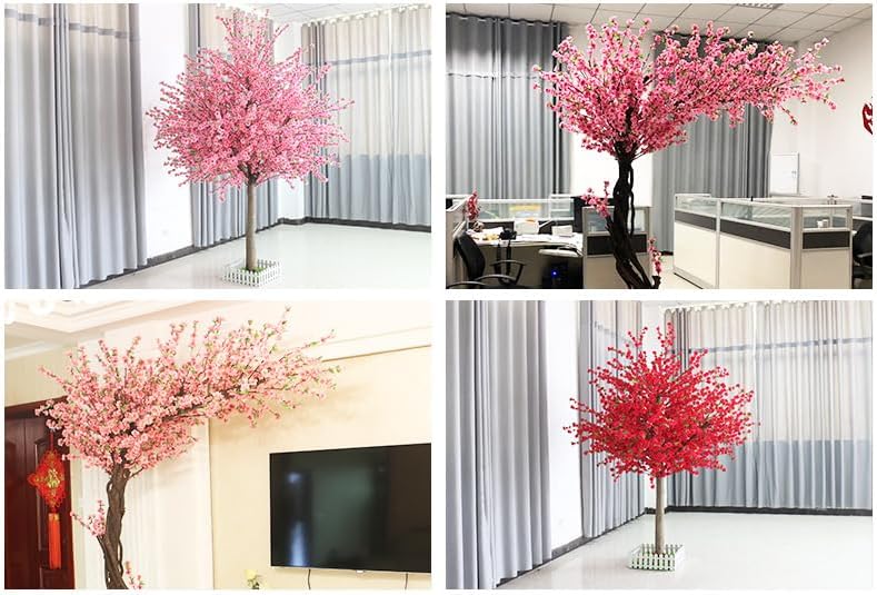 6FT Artificial Cherry Blossom Tree with Natural Wood Trunk
