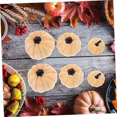 6pcs Artificial Pumpkins for Halloween Decor and Fall Centerpieces