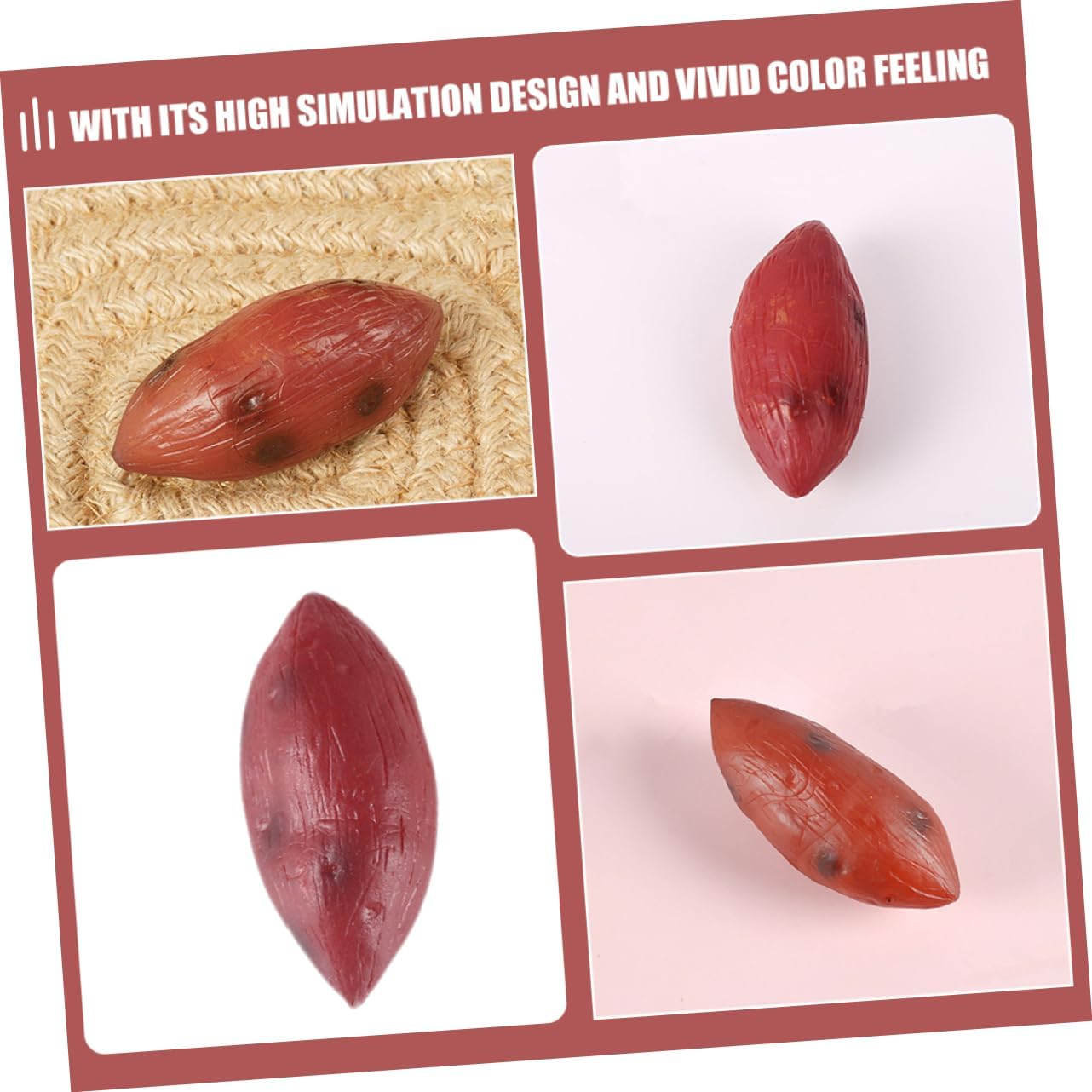 Garneck 5pcs Realistic Artificial Sweet Potato Models