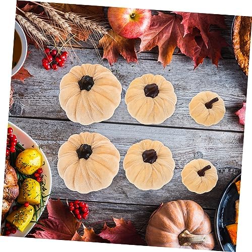 HAWILLOSCH 6pcs Fall Harvest Artificial Pumpkins Decorations