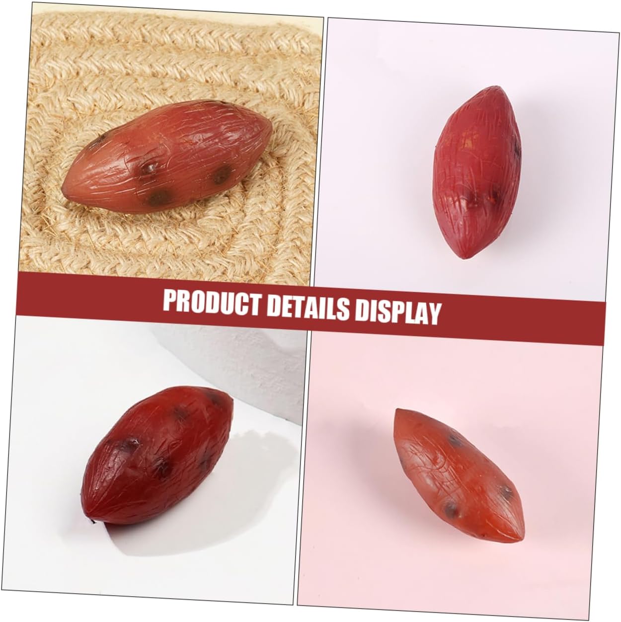 Realistic Artificial Sweet Potato Model Set 5Pcs