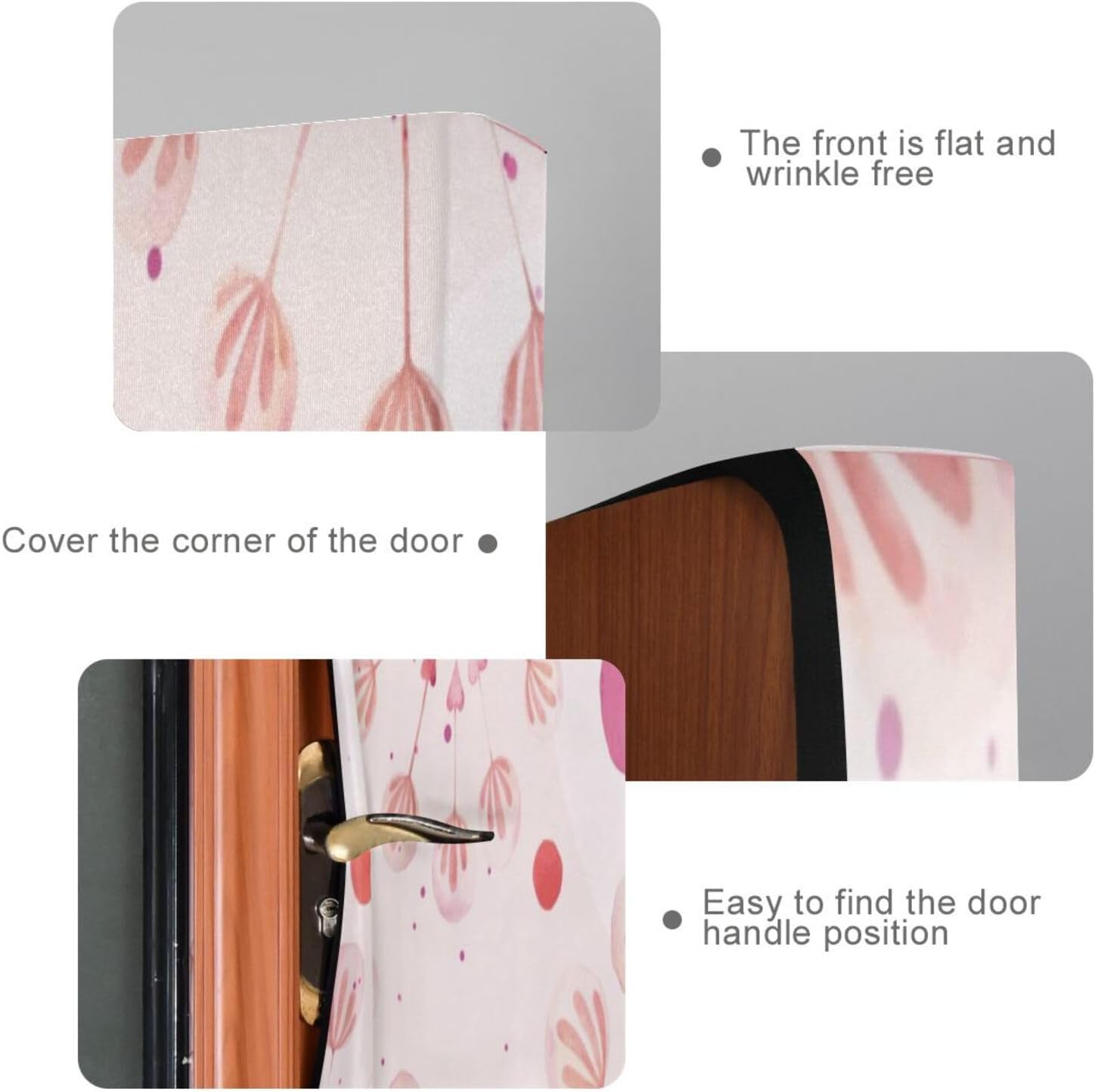 Susiyo Pink Romantic Halloween Door Cover 32x79 in