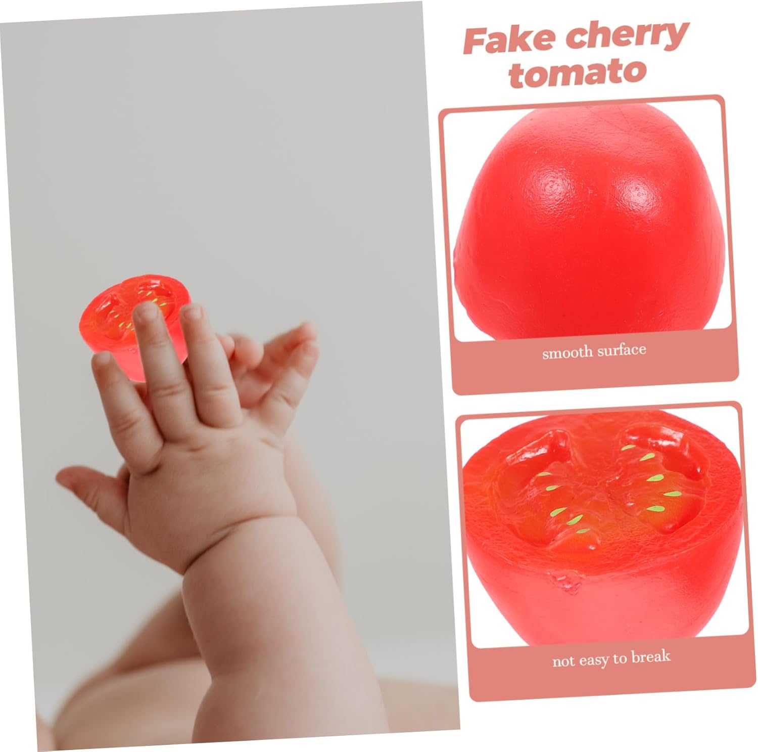 Cabilock 10pcs Lifelike Fake Cherry Tomato Decor Models