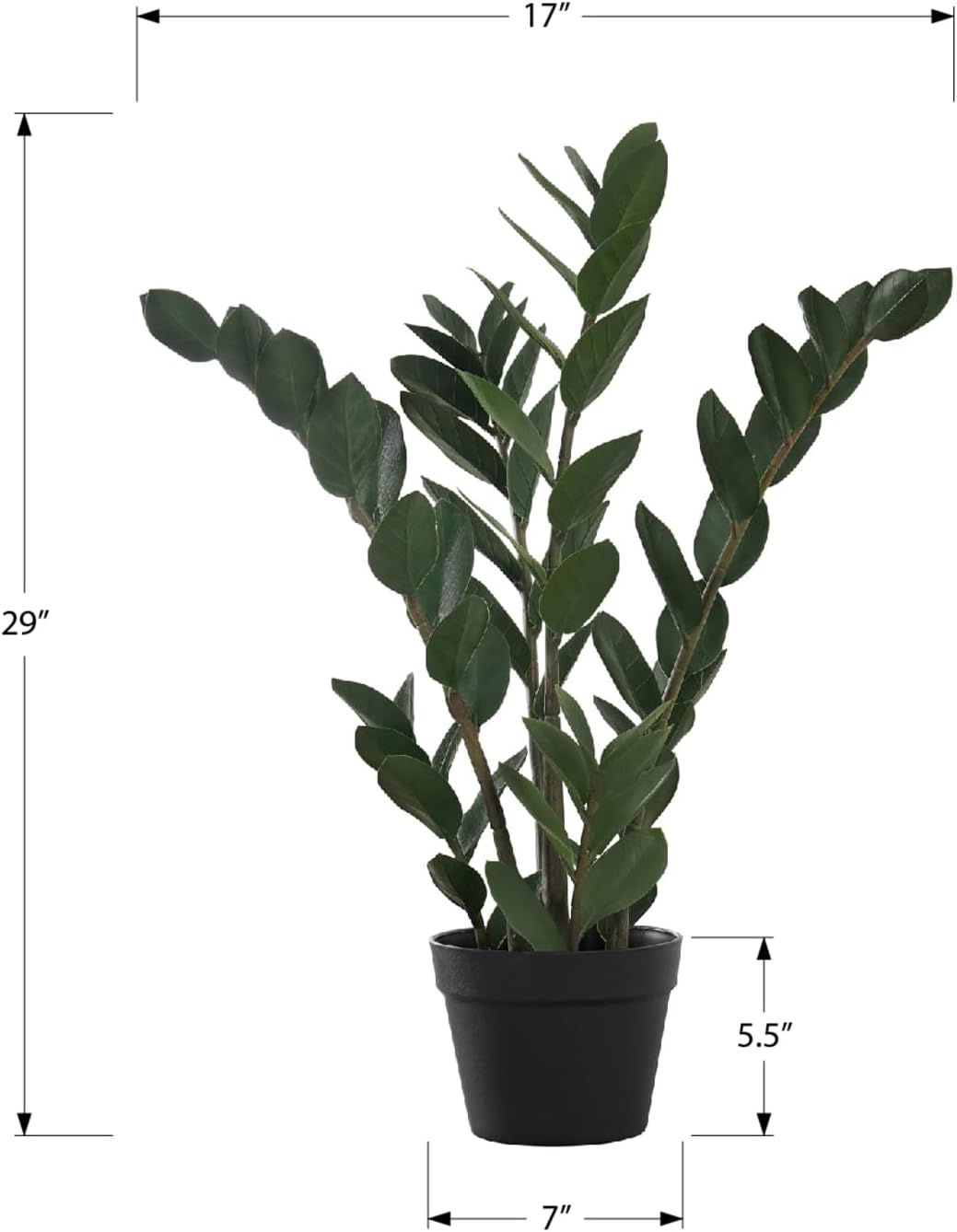 Monarch Specialties I 9506 Artificial ZZ Tree 29 Tall