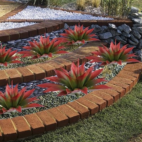 Ttranewsoo Artificial Agave Plants 2Pack 22 Red
