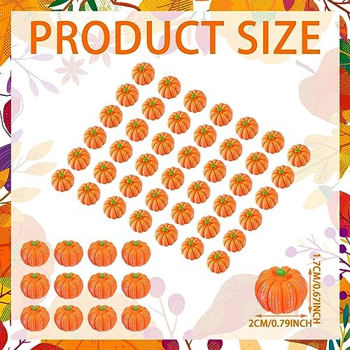 Sasylvia 100 Fall Mini Resin Pumpkins for Thanksgiving Decor