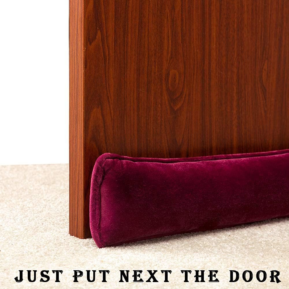 DreamQuil Door Draft Stopper 36 Inch Wine