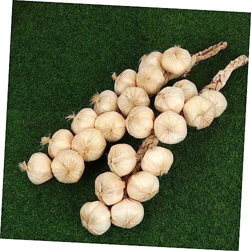 Garneck 2pcs Realistic Garlic String Wall Decor