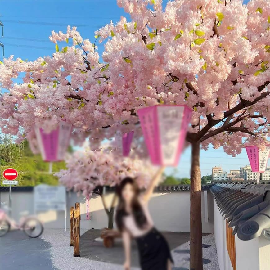 QIUPAI Artificial Cherry Blossom Flowers 1mx09m