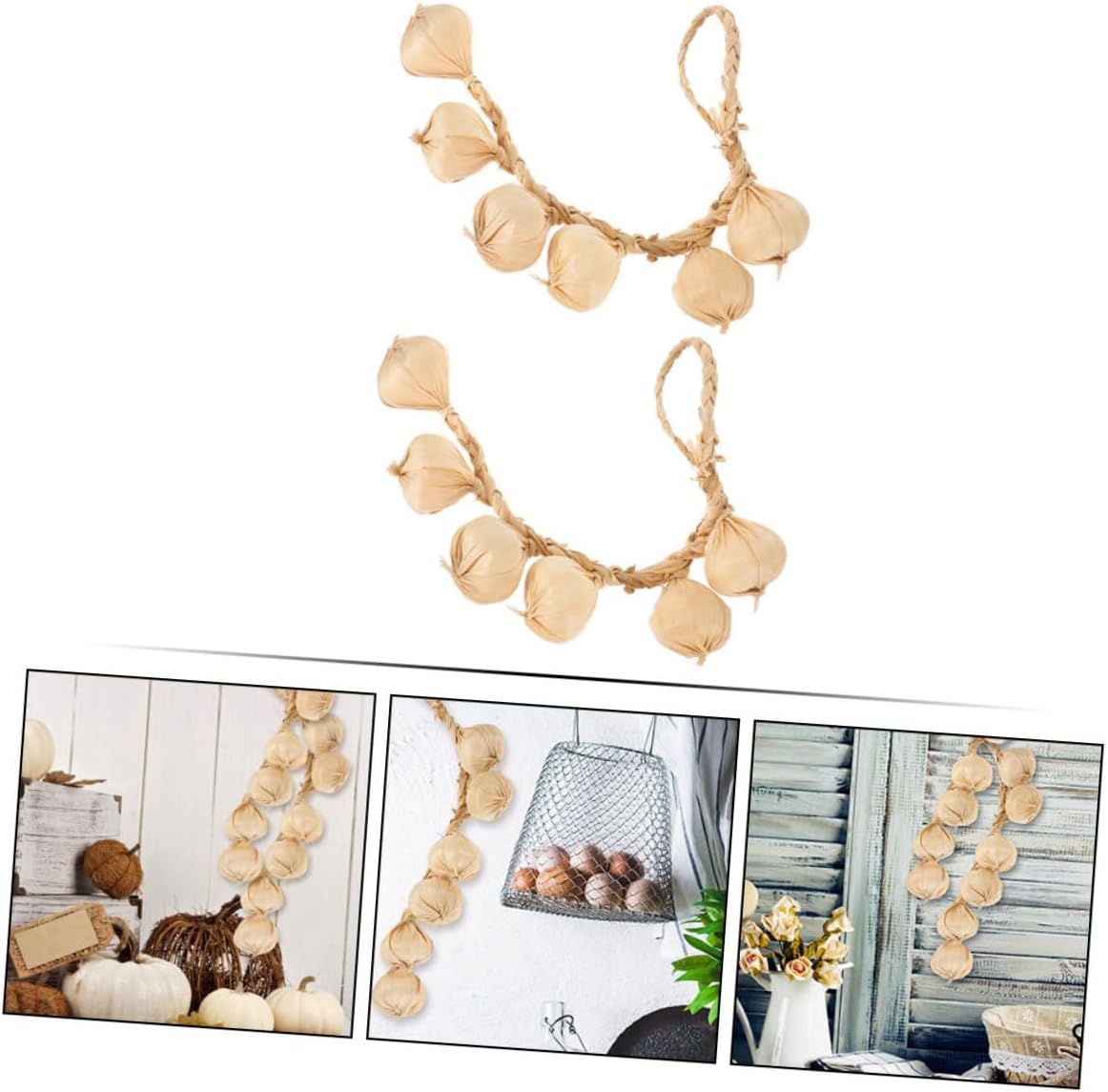 STOBAZA 2pcs Artificial Garlic String Decor