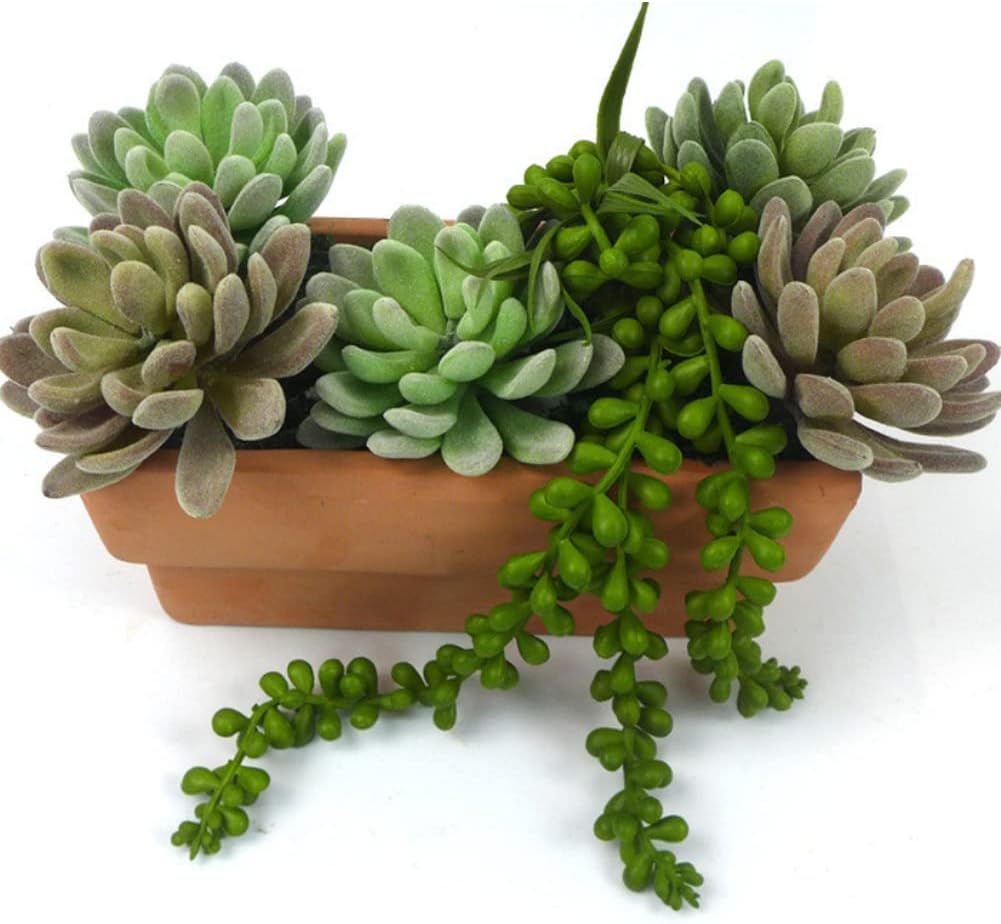 FLIPPED 3 Pack Artificial Plant Succulent Hanging String of Pearls Plants