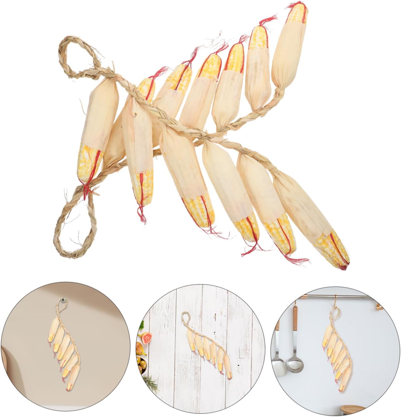 2Pcs Realistic Fake Corn Skewers Hanging Decor