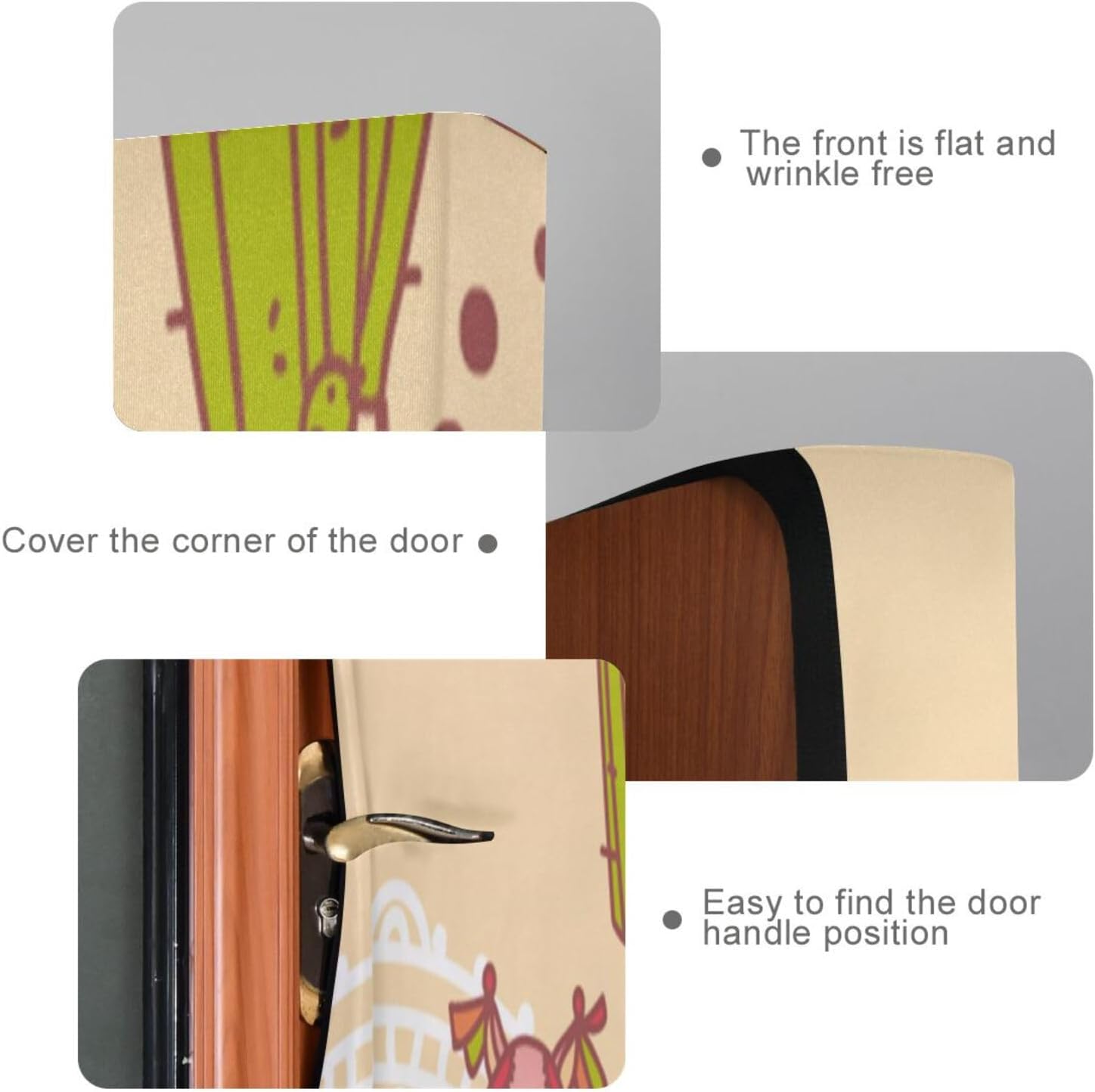 Susiyo Cute Doodle Alpaca Halloween Door Cover