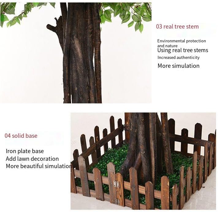 ESRADA Simulation Tree Artificial Silk Banyan Green Plant