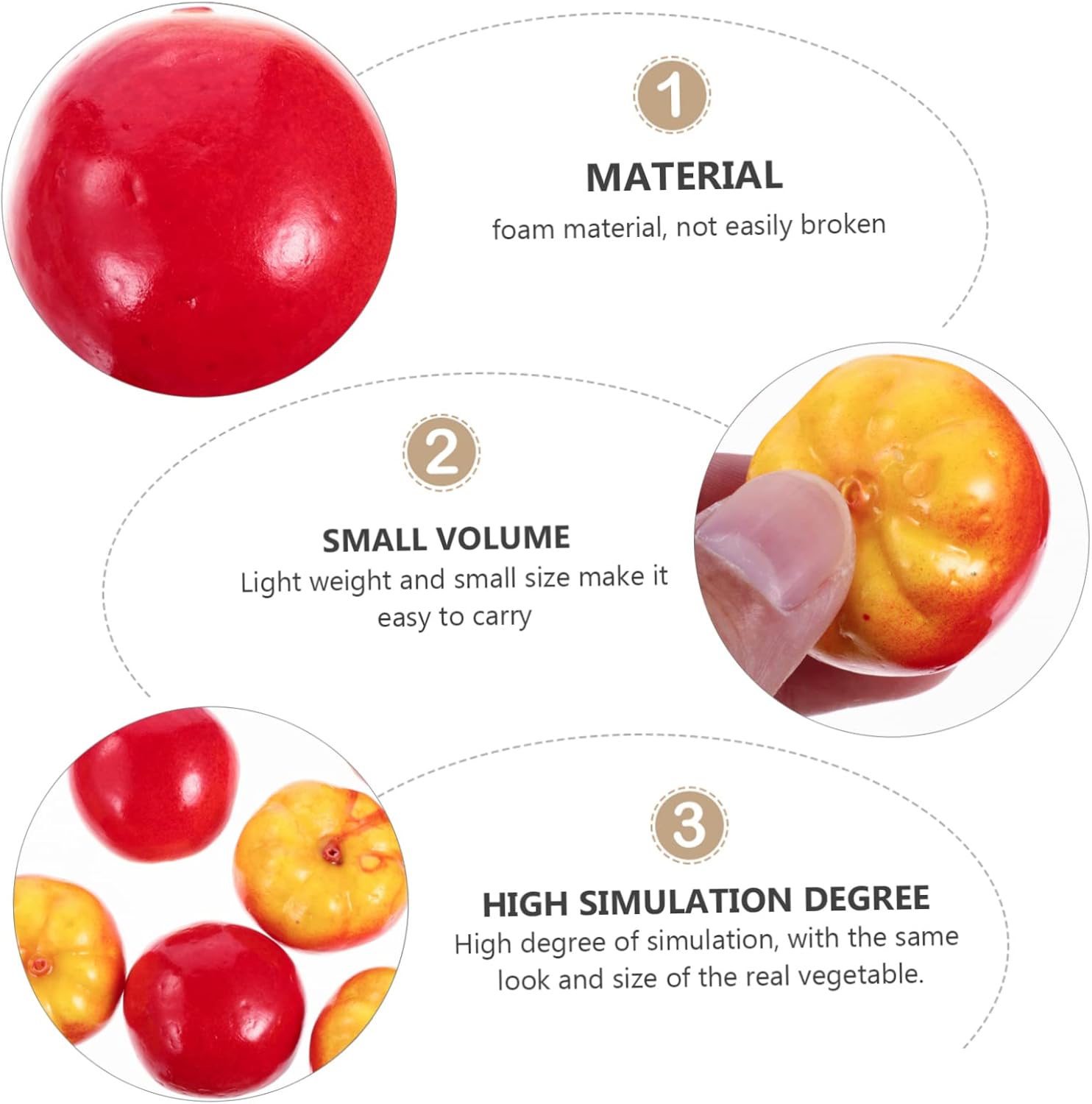 40PCS Realistic Artificial Vegetables for Home Decor