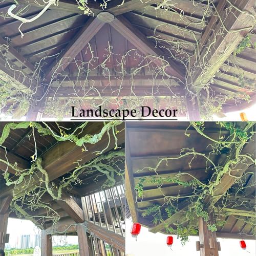 118 Inch Artificial Green Tree Branches with Ivy and Grapevine