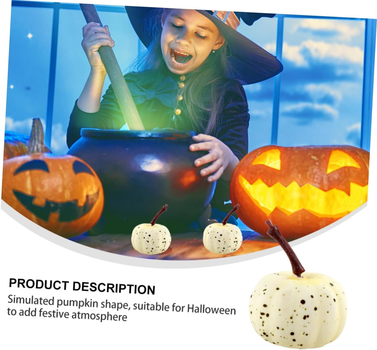 Cabilock 20pcs Hand-Painted Faux Pumpkins for Halloween Decorations