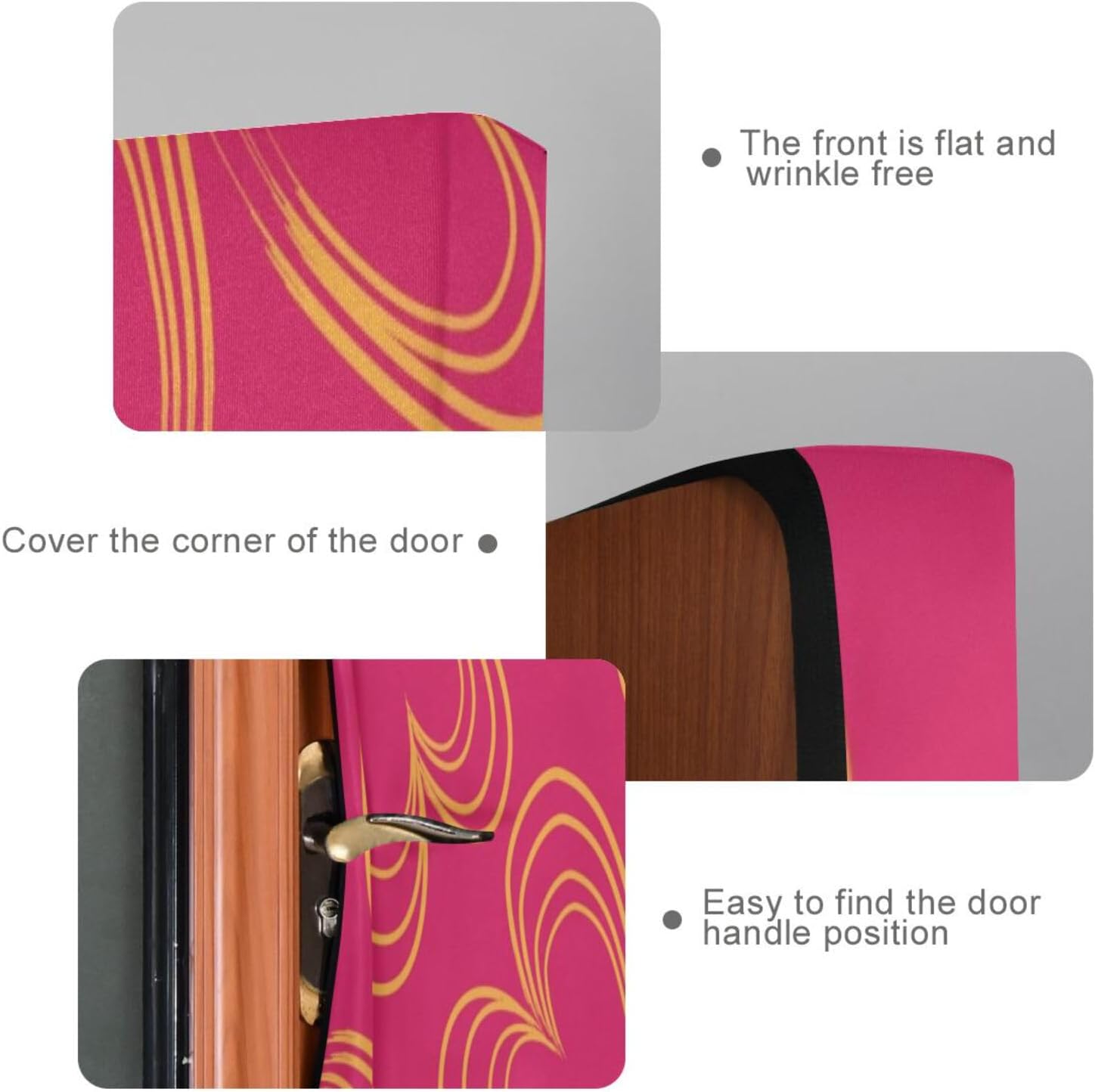 Susiyo Heart Shaped Halloween Door Cover Stretch Fabric 32x79 in