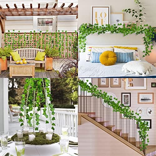ADORAMOUR Artificial Ivy Garlands 6Pack 83 Inch Realistic Greenery
