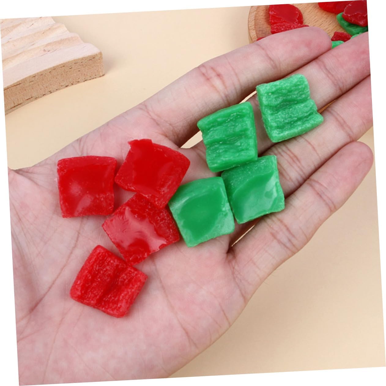 25pcs Realistic Pepper Slices Artificial Vegetable Display Props