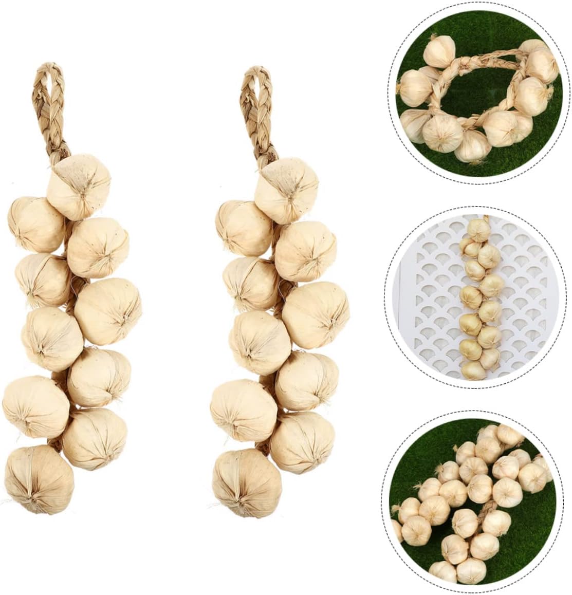 Mobestech 2Pcs Simulated Garlic Strings Halloween Decor
