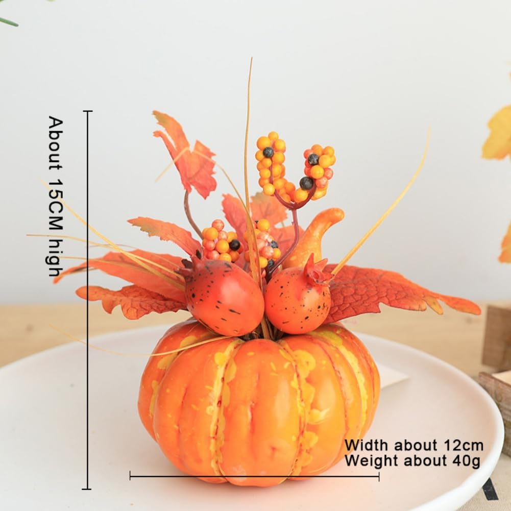 Rustic Harvest White Artificial Pumpkin for Fall Decor