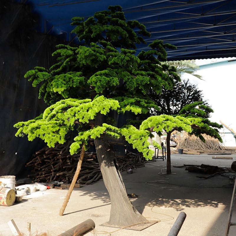 QIUPAI Decorative Pine Tree 1mx08m Artificial Tree