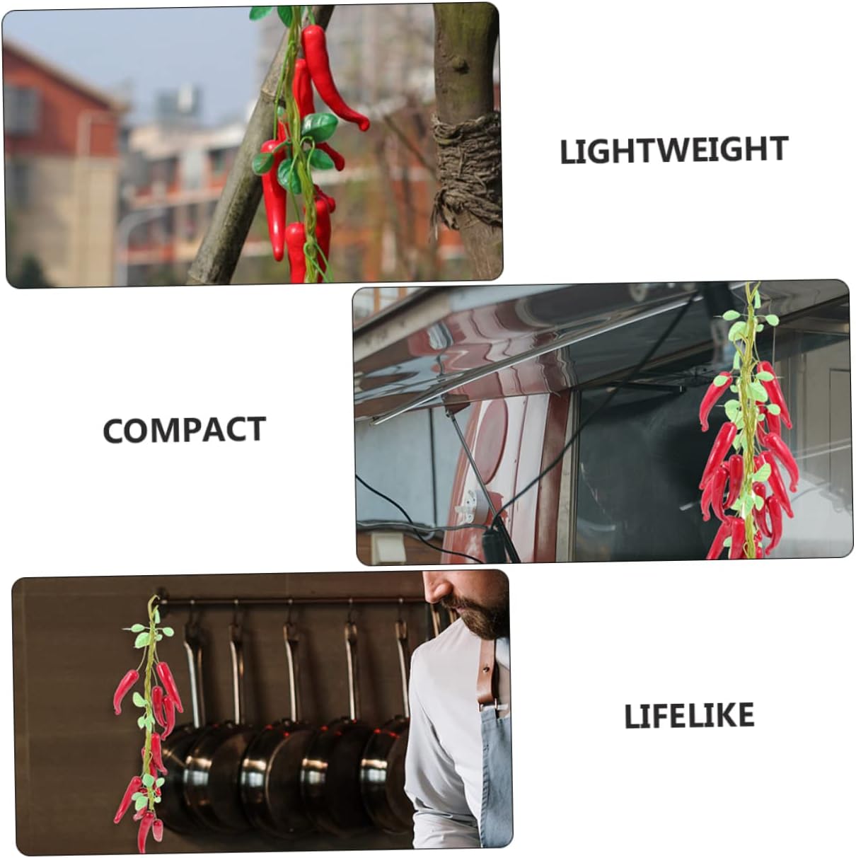 ABOOFAN 4pcs Artificial Pepper Hanging Decorations