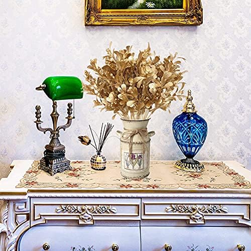 PASYOU Artificial Golden Flowers 4 Pack for Home Decor