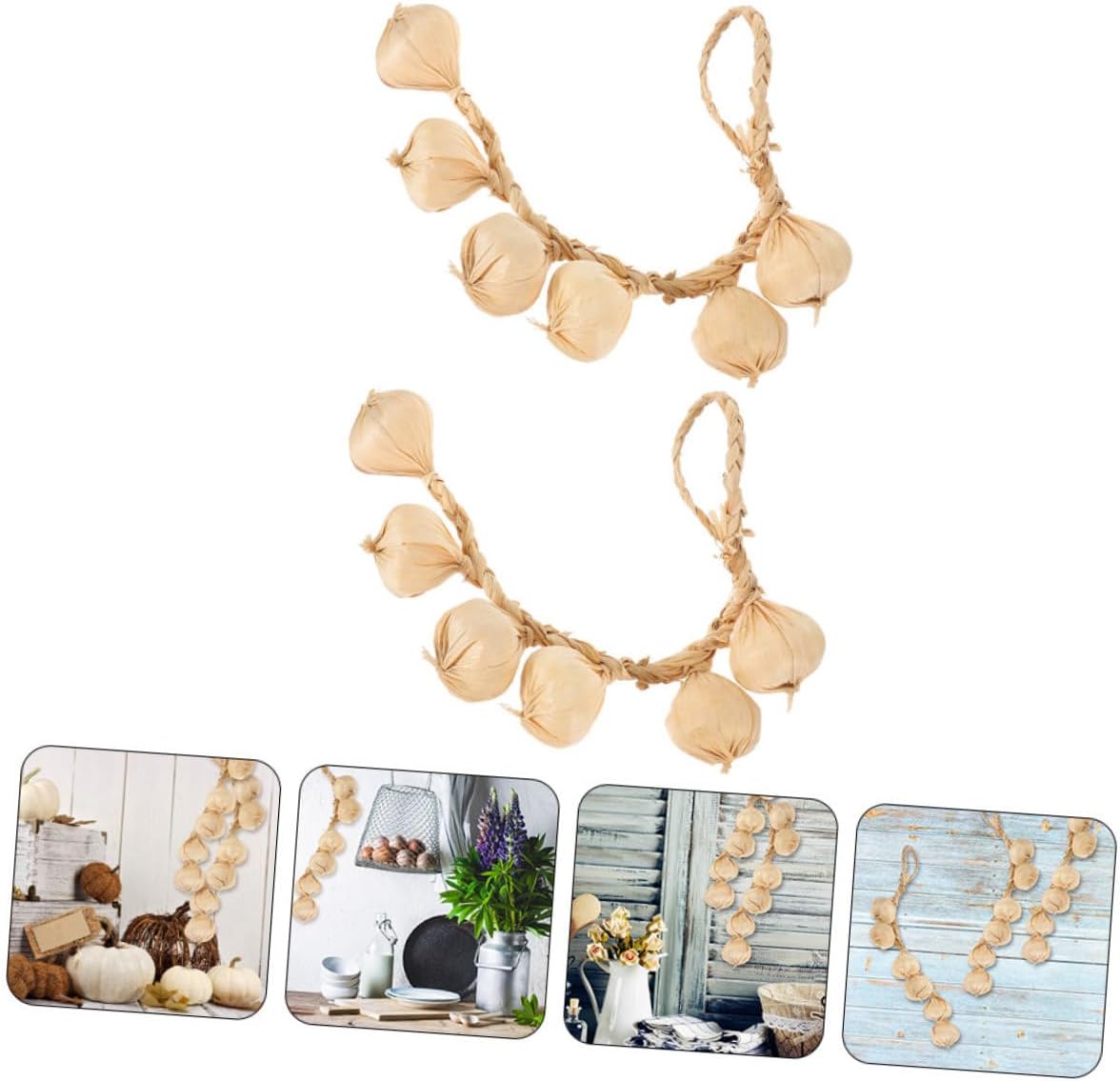 STOBAZA 2pcs Artificial Garlic String Decor