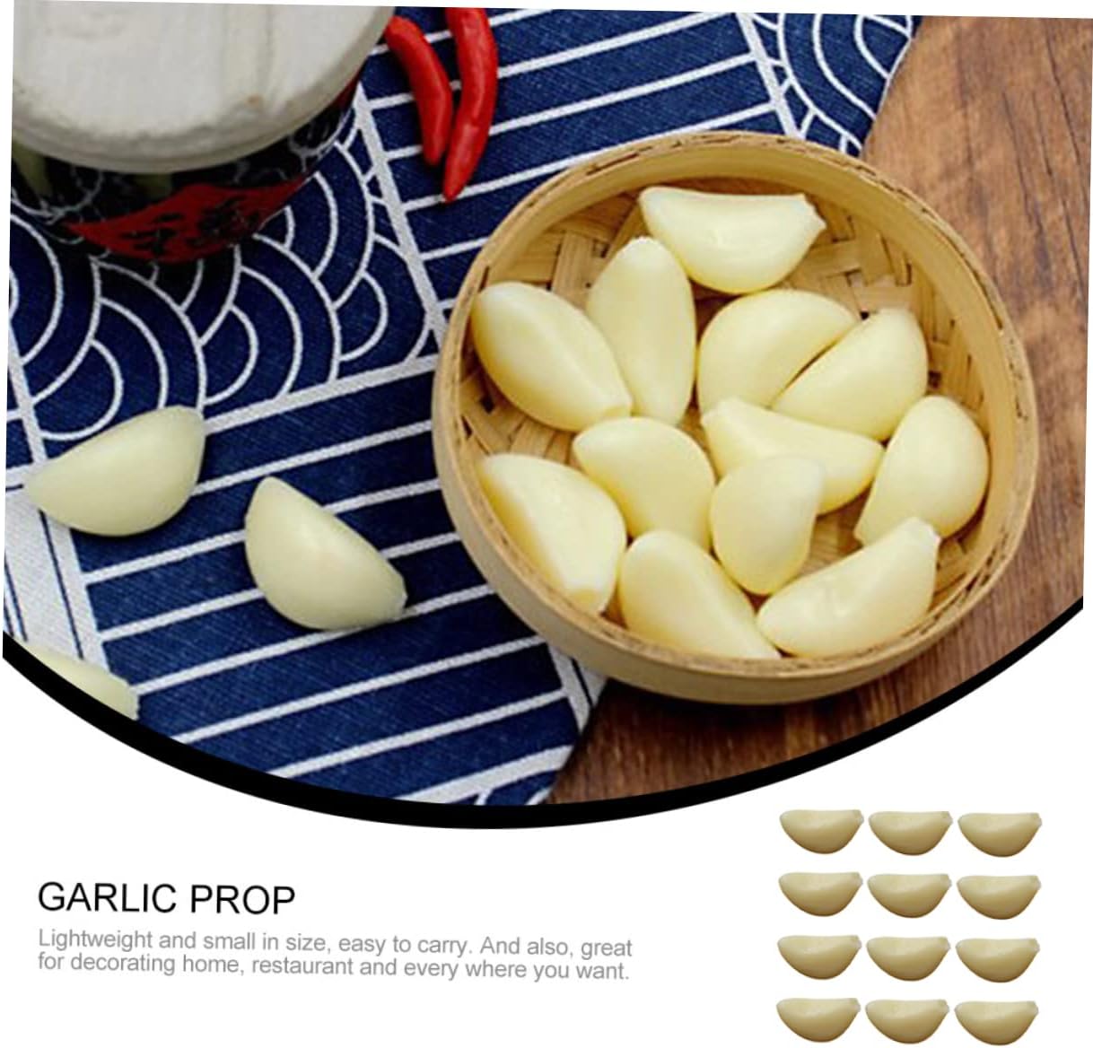 MAGICLULU 12pcs Lifelike Garlic Flakes Model