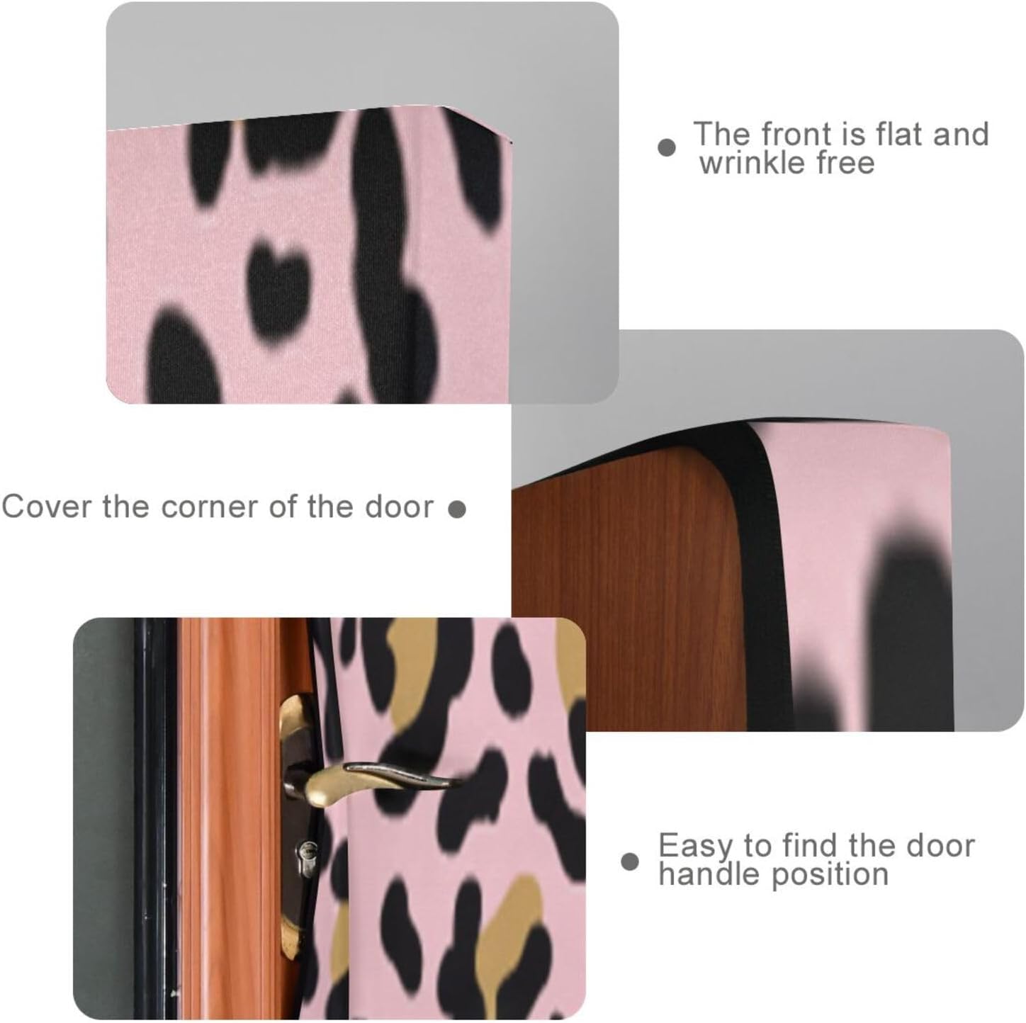 Susiyo Faux Leopard Skin Halloween Door Cover 32x79 in