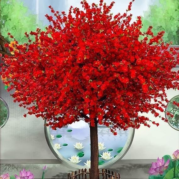 Fake Flower Cherry Blossom Tree 1mx08m Artificial Decor