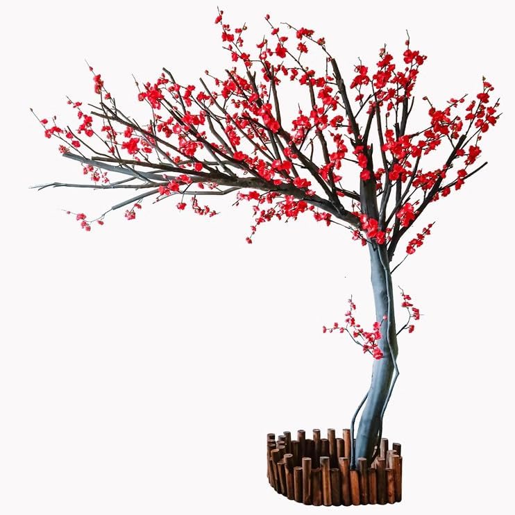 QIUPAI Artificial Plum Blossom Tree 1mx08m