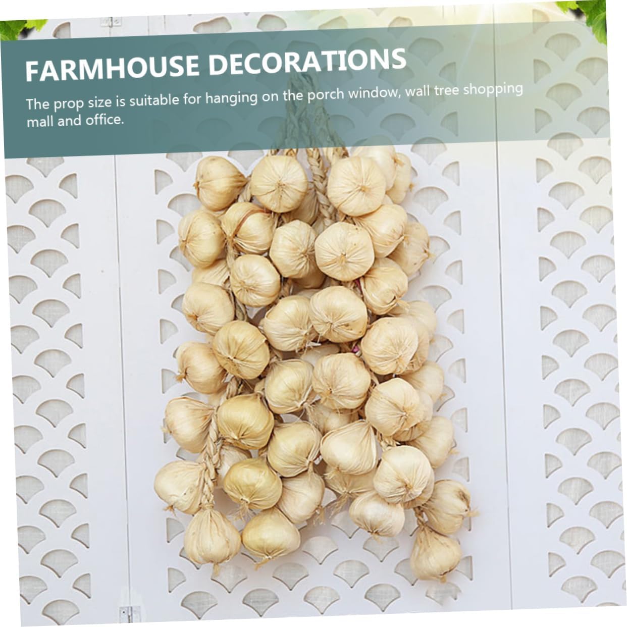 STOBAZA Lifelike Foam Garlic Green Decor Strings