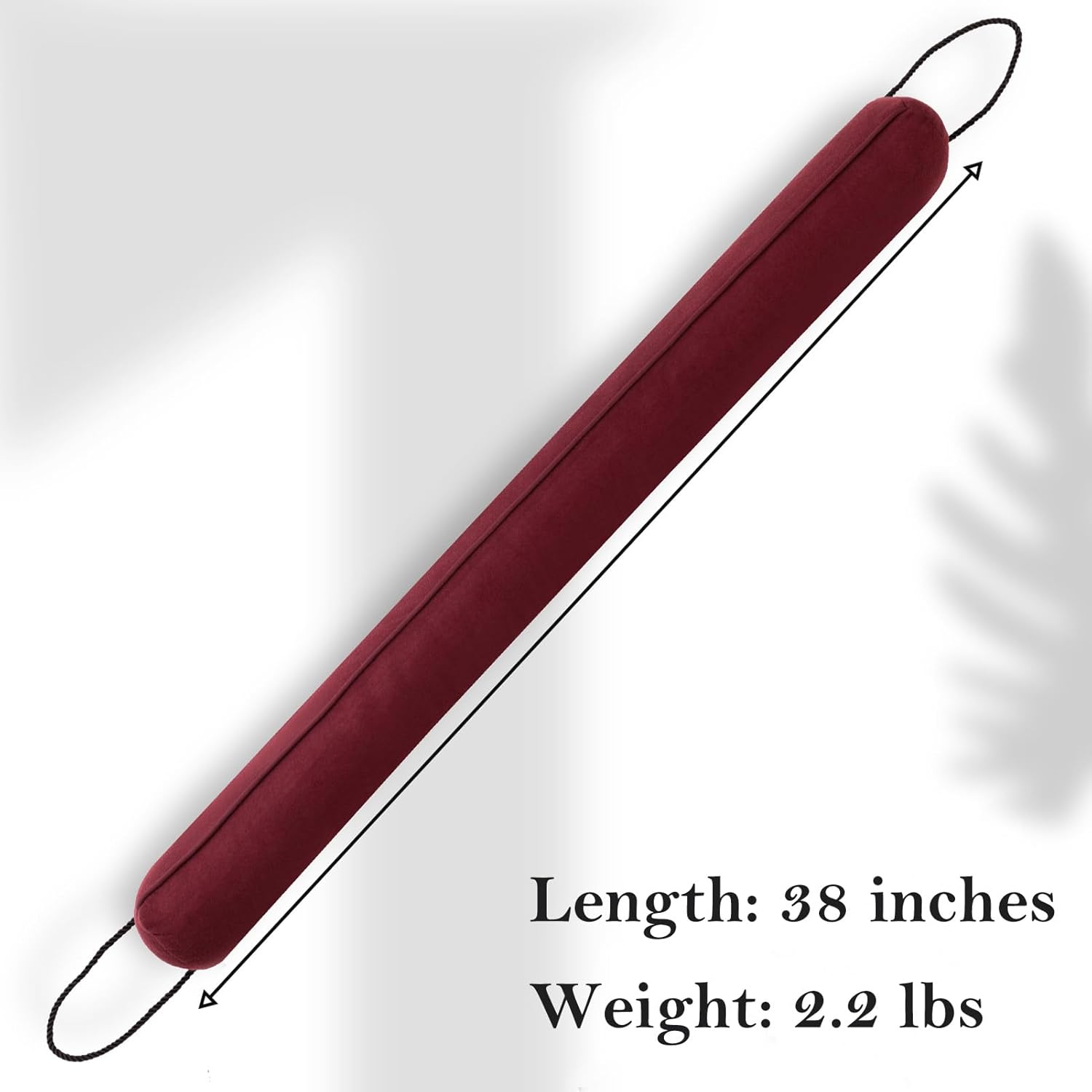 Sunolga 38 Inch Door Draft Stopper with Red Removable Cover
