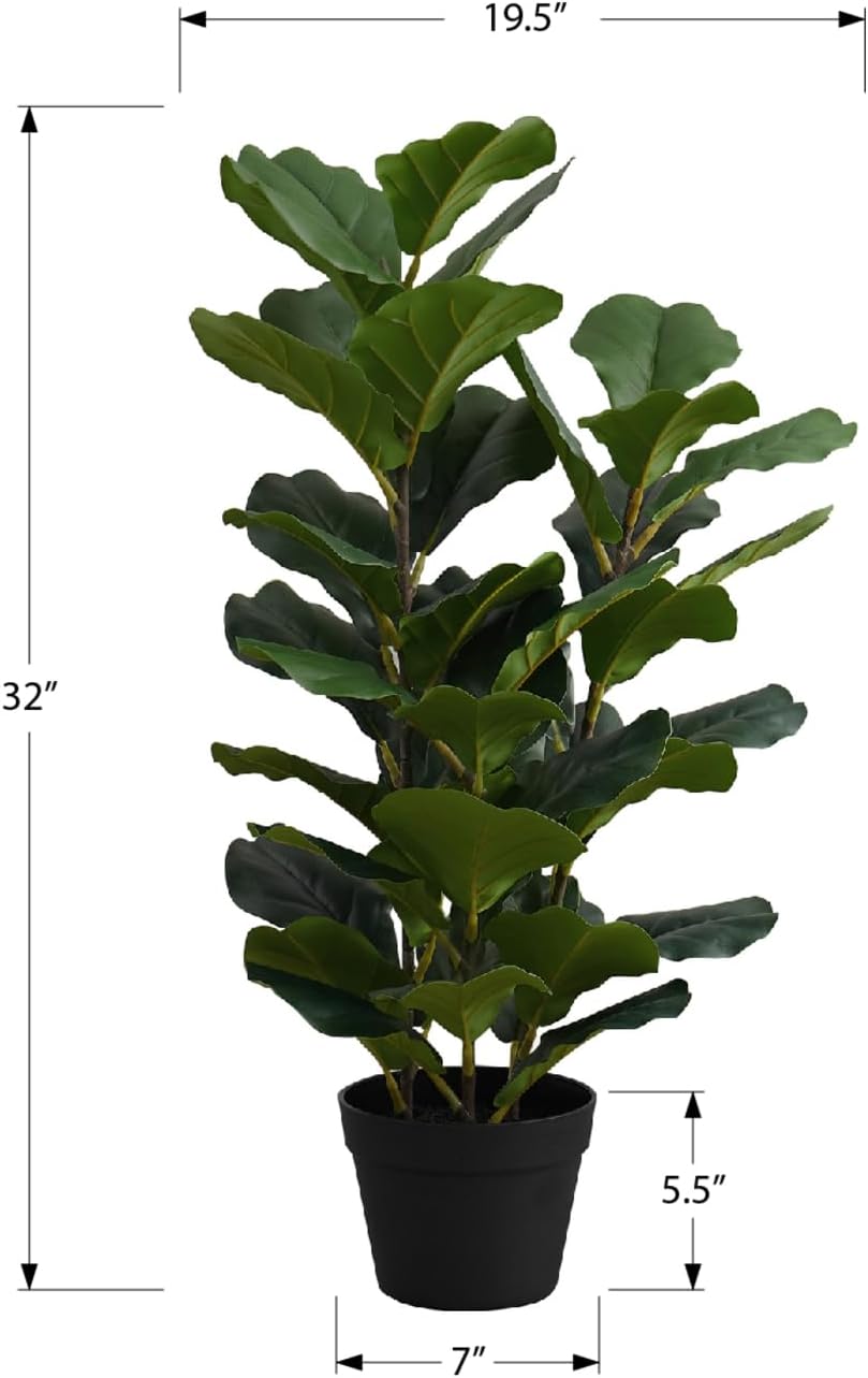 Monarch Specialties I 9511 Artificial Fiddle Tree 32 Inch