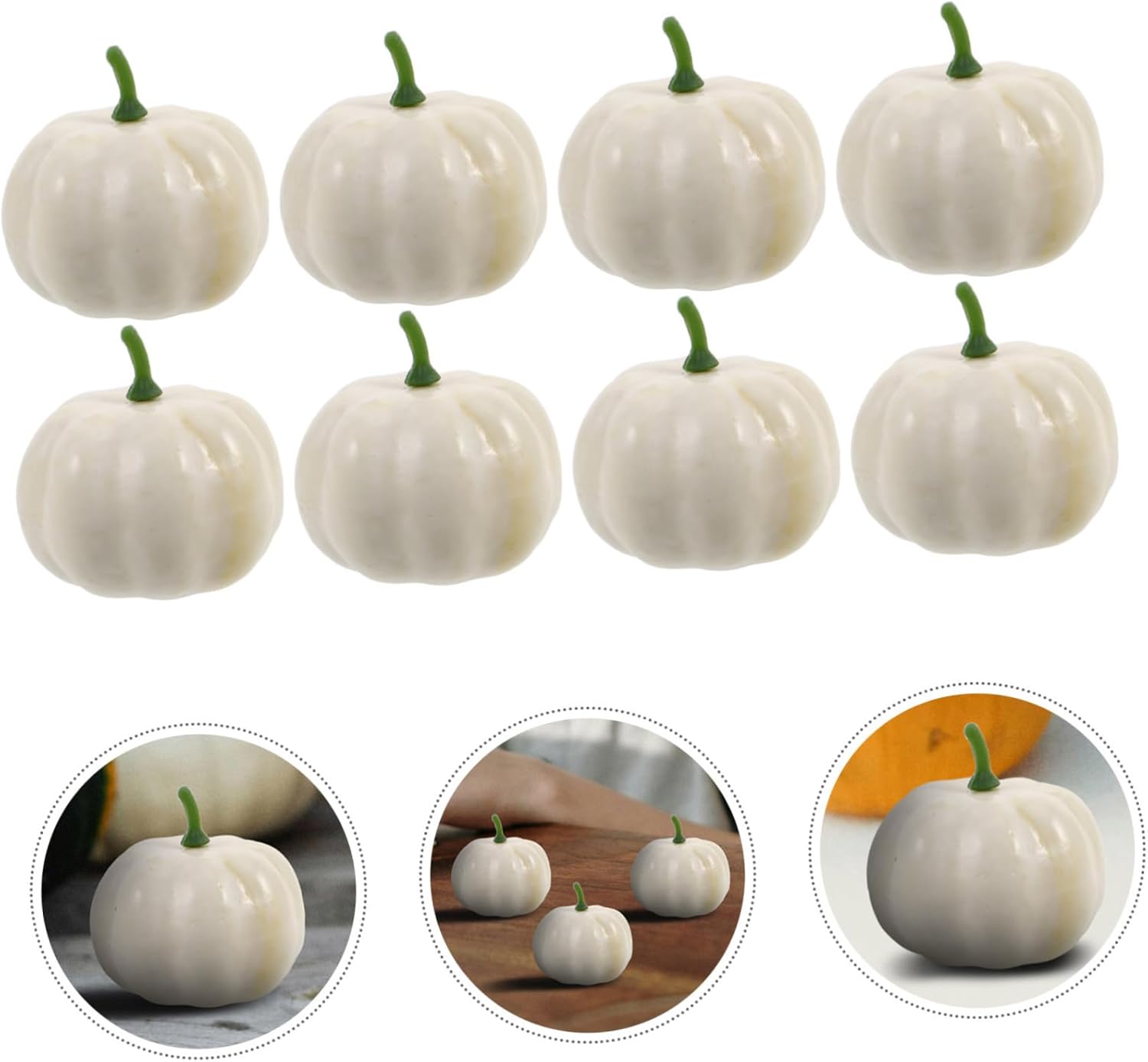 16pcs Artificial Pumpkins Halloween Decor DIY Craft Props
